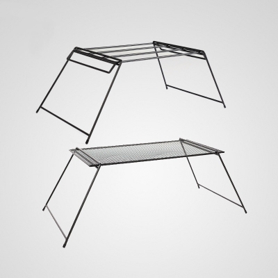 Foldable outdoor barbecue table